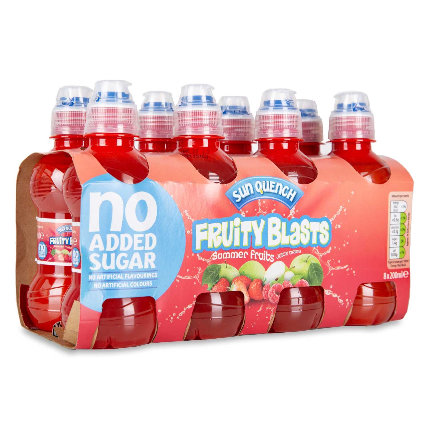 Fruity Blasts Summer Fruits Juice Drink 8x200ml Sun Quench